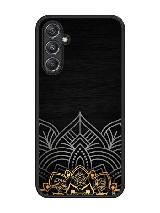 Decorative Golden Pattern Glossy Metal Phone Cover for Samsung Galaxy M34 (5G)