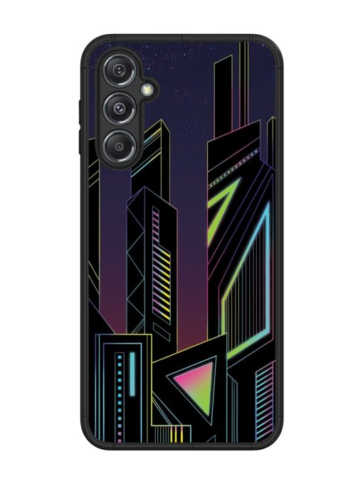 Neon Dreamscape Glossy Metal Phone Cover for Samsung Galaxy M34 (5G)