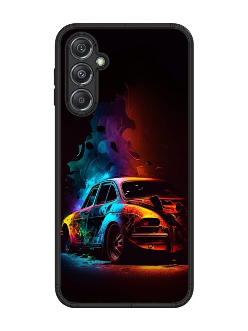 High Classic Car Art Glossy Metal Phone Cover for Samsung Galaxy M34 (5G)