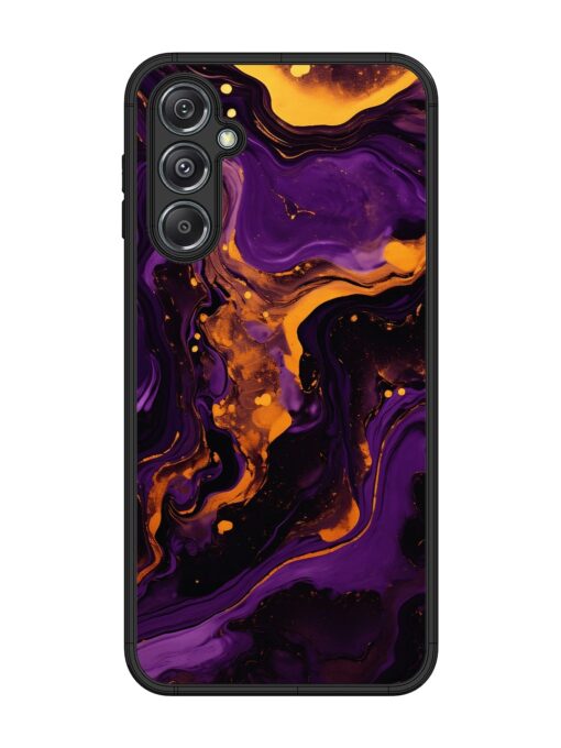 Painting Of A Purple Glossy Metal Phone Cover for Samsung Galaxy M34 (5G)