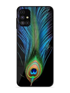 Peacock Feather Glossy Metal TPU Phone Cover for Samsung Galaxy M51
