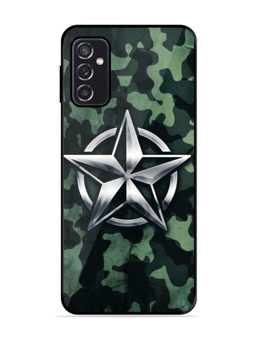 Indian Army Star Design Glossy Metal Phone Cover for Samsung Galaxy M52 (5G) Zapvi