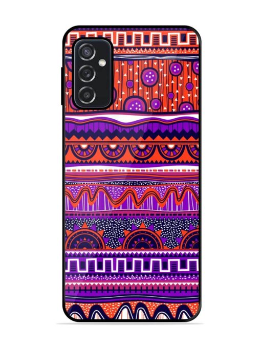 Ethnic Seamless Pattern Glossy Metal TPU Phone Cover for Samsung Galaxy M52 (5G)