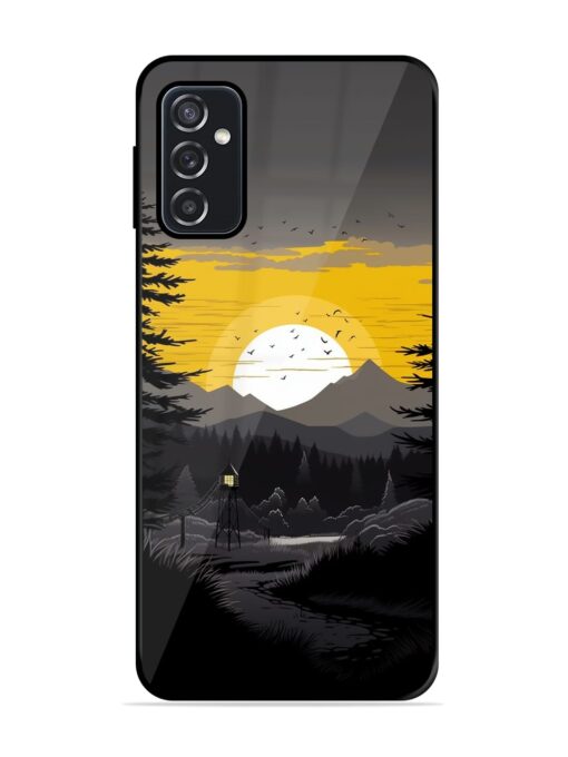 Sunset Vector Glossy Metal Phone Cover for Samsung Galaxy M52 (5G)