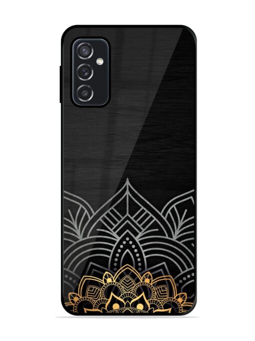 Decorative Golden Pattern Glossy Metal Phone Cover for Samsung Galaxy M52 (5G) Zapvi