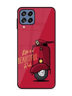 Life Is Beautiful Rides Glossy Metal Phone Cover for Samsung Galaxy M53 (5G)