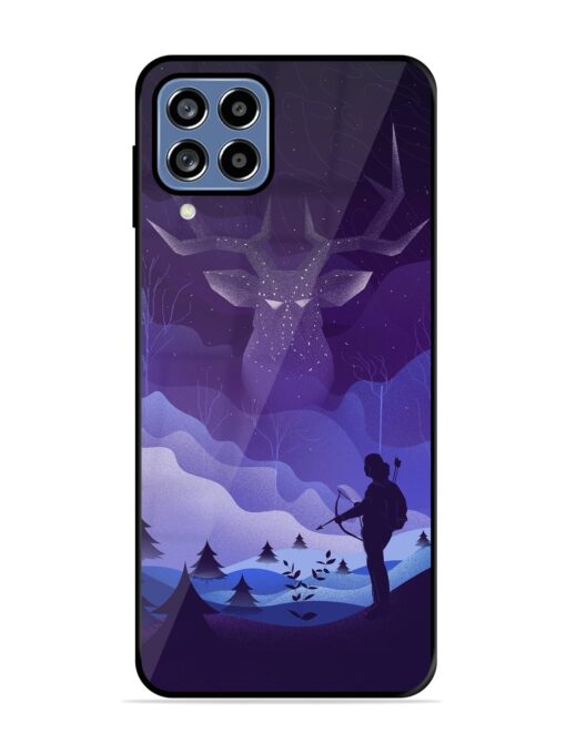 Deer Forest River Glossy Metal Phone Cover for Samsung Galaxy M53 (5G) Zapvi