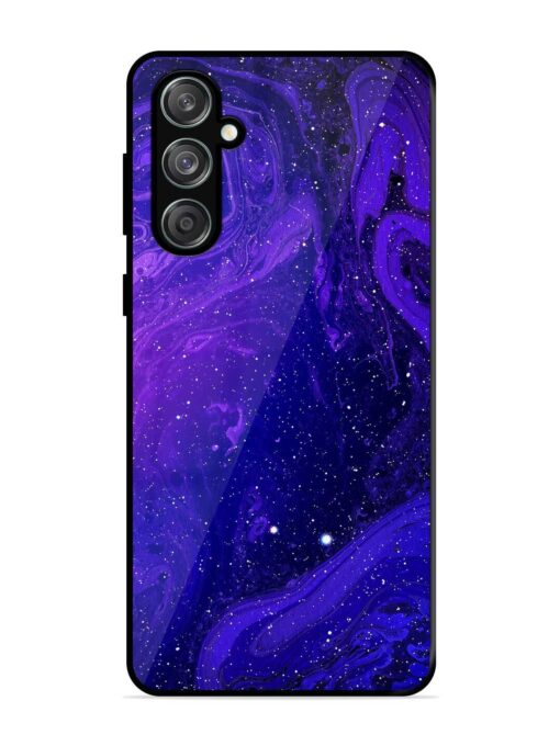 Galaxy Acrylic Abstract Art Glossy Metal Phone Cover for Samsung Galaxy M55 (5G) Zapvi