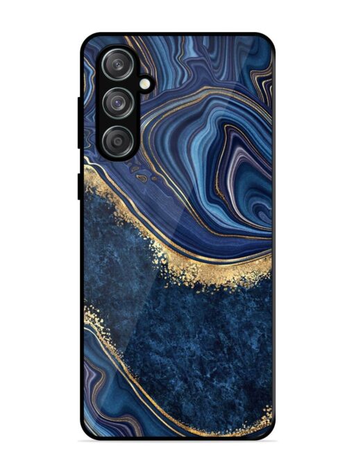 Abstract Background Blue Glossy Metal TPU Phone Cover for Samsung Galaxy M55 (5G) Zapvi