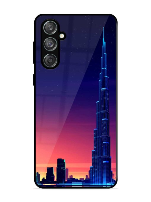 Burj Khalifa Abstract Glossy Metal Phone Cover for Samsung Galaxy M55 (5G) Zapvi