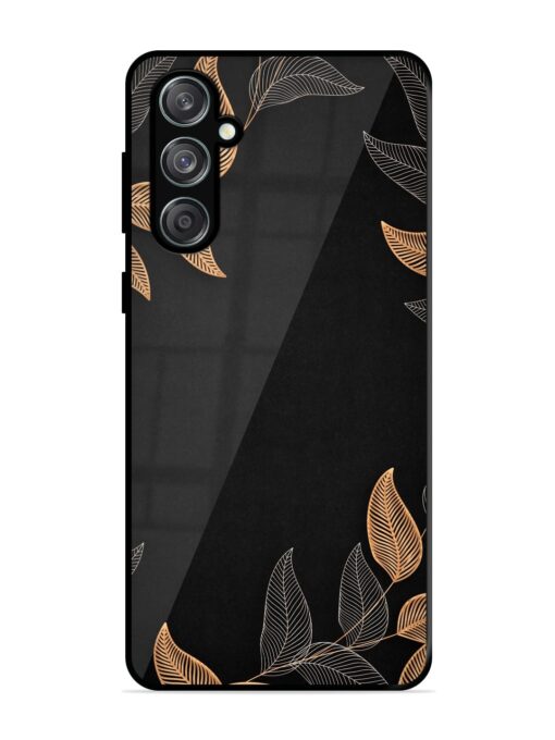 Foliage Art Glossy Metal Phone Cover for Samsung Galaxy M55 (5G)