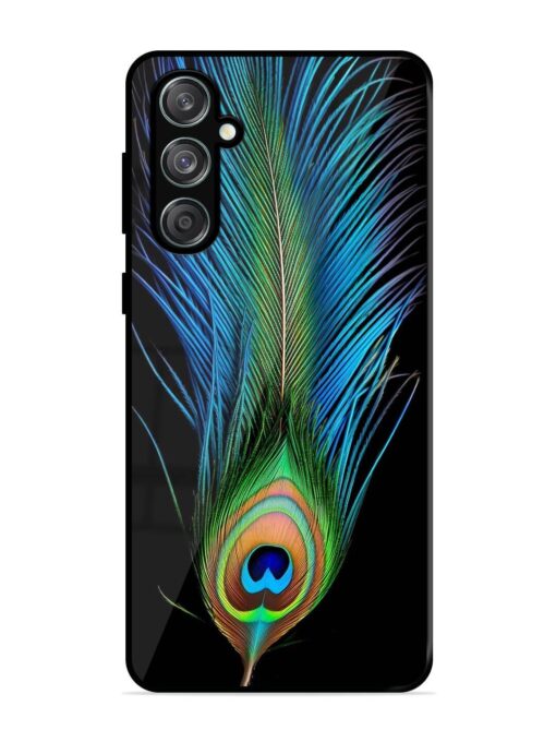 Peacock Feather Glossy Metal TPU Phone Cover for Samsung Galaxy M55 (5G) Zapvi