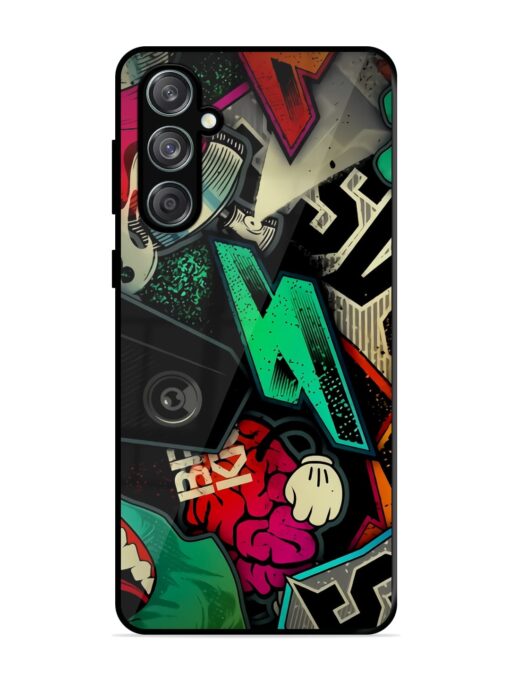 Graffiti Art Glossy Metal Phone Cover for Samsung Galaxy M55 (5G) Zapvi