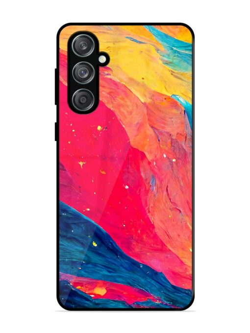 Starry Night Glossy Metal Phone Cover for Samsung Galaxy M55 (5G) Zapvi