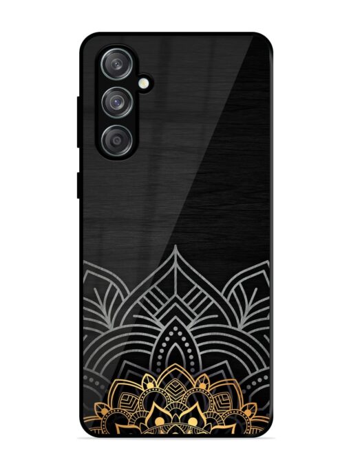 Decorative Golden Pattern Glossy Metal Phone Cover for Samsung Galaxy M55 (5G)