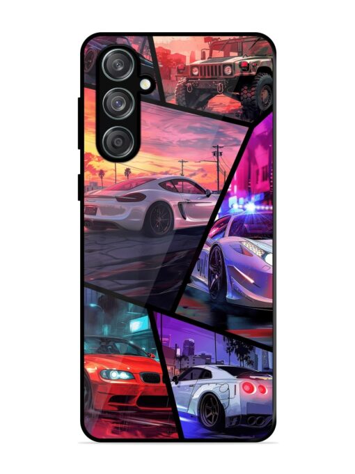 Ride In Pixels Glossy Metal Phone Cover for Samsung Galaxy M55 (5G) Zapvi