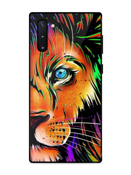 Colorful Lion Design Glossy Metal TPU Phone Cover for Samsung Galaxy Note 10