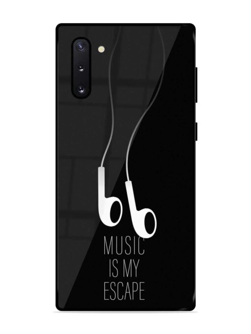 Music Is My Escape Glossy Metal Phone Cover for Samsung Galaxy Note 10 Zapvi