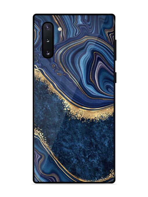 Abstract Background Blue Glossy Metal TPU Phone Cover for Samsung Galaxy Note 10 Zapvi