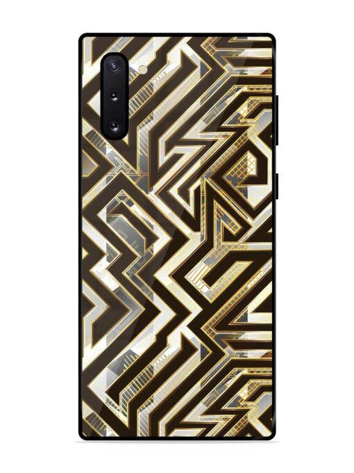 Technology Geometric Seamless Glossy Metal Phone Cover for Samsung Galaxy Note 10