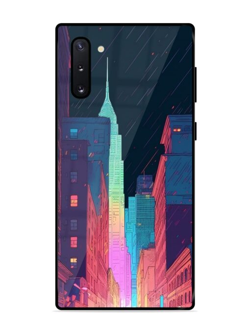 Minimal City Art Glossy Metal Phone Cover for Samsung Galaxy Note 10