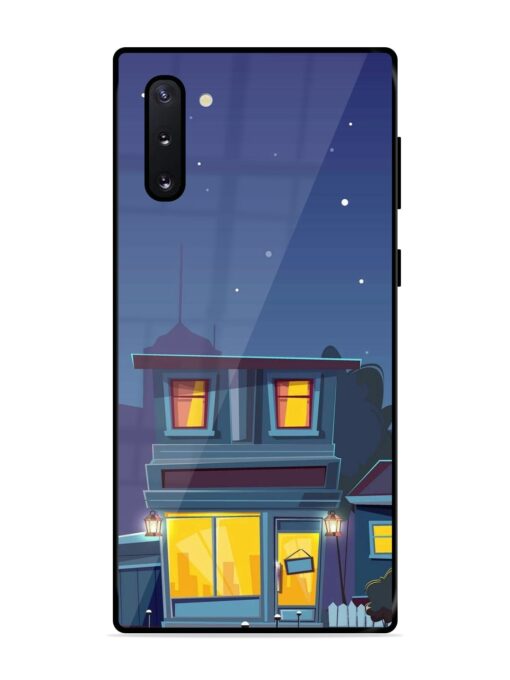 Vector Night House Glossy Metal Phone Cover for Samsung Galaxy Note 10