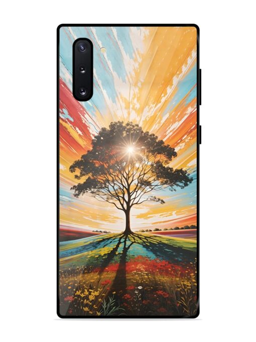 Abstract Tree Colorful Art Glossy Metal Phone Cover for Samsung Galaxy Note 10