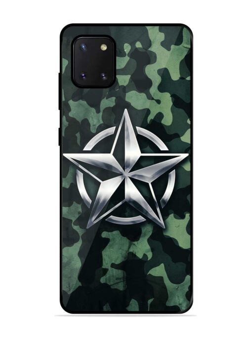 Indian Army Star Design Glossy Metal Phone Cover for Samsung Galaxy Note 10 Lite