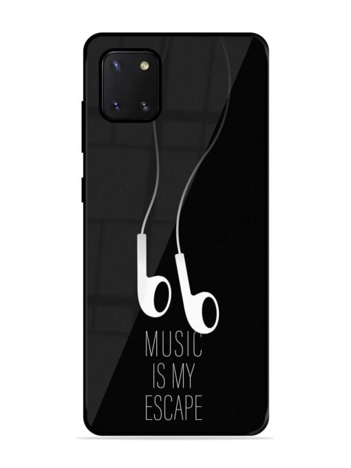 Music Is My Escape Glossy Metal Phone Cover for Samsung Galaxy Note 10 Lite