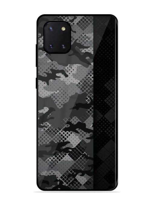 Dark Camouflage Glossy Metal Phone Cover for Samsung Galaxy Note 10 Lite