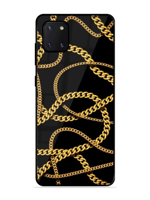 Decorative Golde Chain Glossy Metal Phone Cover for Samsung Galaxy Note 10 Lite