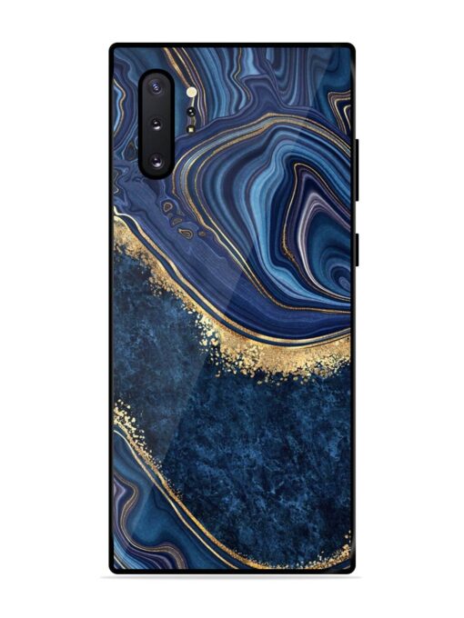 Abstract Background Blue Glossy Metal TPU Phone Cover for Samsung Galaxy Note 10 Plus Zapvi