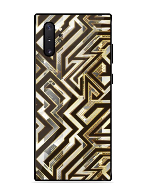 Technology Geometric Seamless Glossy Metal Phone Cover for Samsung Galaxy Note 10 Plus