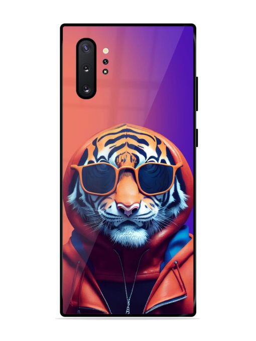 Tiger Animation Glossy Metal Phone Cover for Samsung Galaxy Note 10 Plus