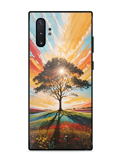 Abstract Tree Colorful Art Glossy Metal Phone Cover for Samsung Galaxy Note 10 Plus