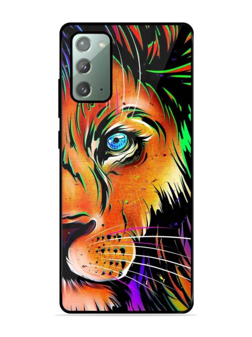 Colorful Lion Design Glossy Metal TPU Phone Cover for Samsung Galaxy Note 20 Zapvi