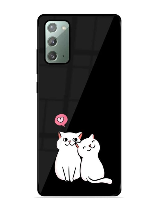 Cat Love Glossy Metal Phone Cover for Samsung Galaxy Note 20