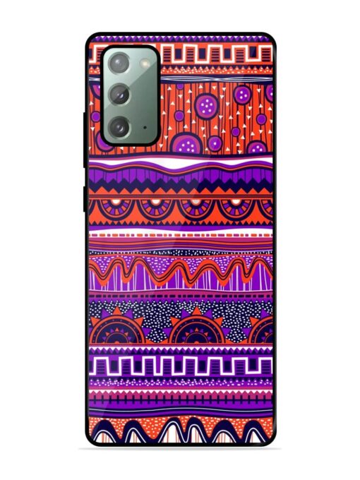 Ethnic Seamless Pattern Glossy Metal TPU Phone Cover for Samsung Galaxy Note 20 Zapvi