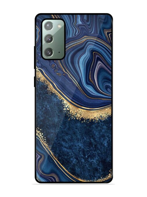 Abstract Background Blue Glossy Metal TPU Phone Cover for Samsung Galaxy Note 20 Zapvi