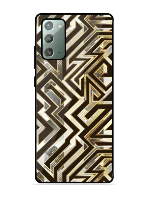 Technology Geometric Seamless Glossy Metal Phone Cover for Samsung Galaxy Note 20 Zapvi