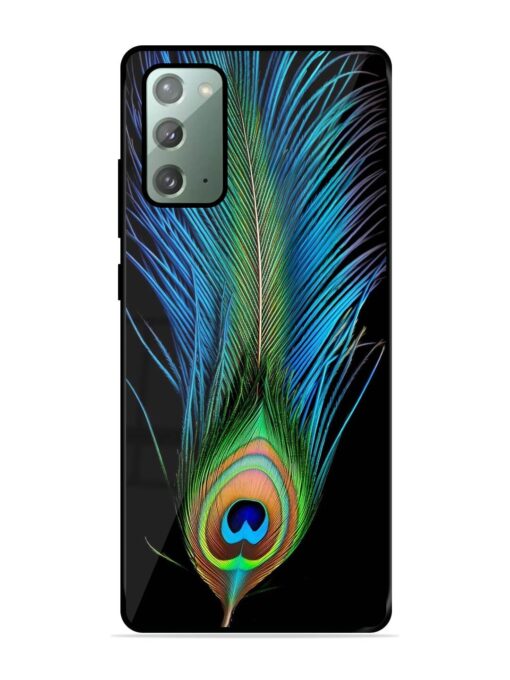 Peacock Feather Glossy Metal TPU Phone Cover for Samsung Galaxy Note 20 Zapvi