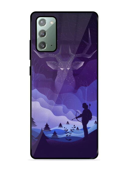 Deer Forest River Glossy Metal Phone Cover for Samsung Galaxy Note 20 Zapvi