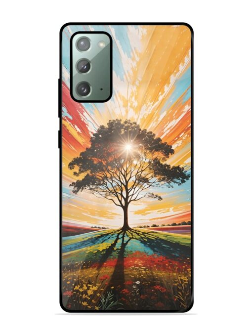 Abstract Tree Colorful Art Glossy Metal Phone Cover for Samsung Galaxy Note 20 Zapvi