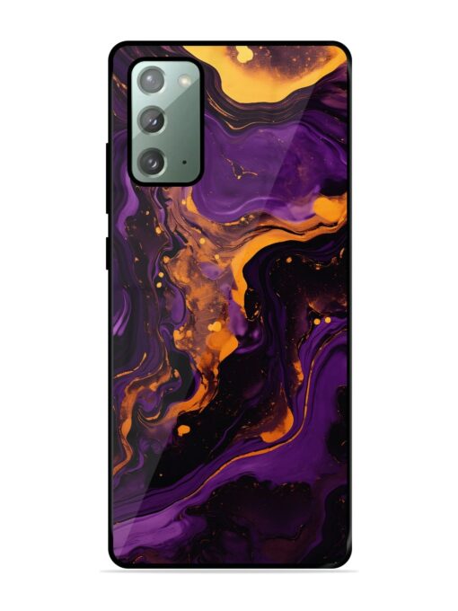 Painting Of A Purple Glossy Metal Phone Cover for Samsung Galaxy Note 20 Zapvi