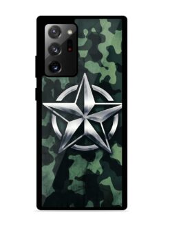 Indian Army Star Design Glossy Metal Phone Cover for Samsung Galaxy Note 20 Ultra