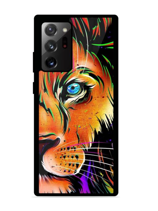 Colorful Lion Design Glossy Metal TPU Phone Cover for Samsung Galaxy Note 20 Ultra