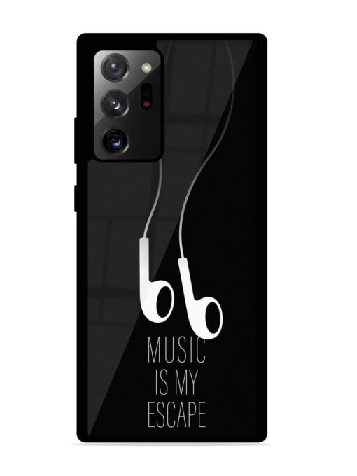 Music Is My Escape Glossy Metal Phone Cover for Samsung Galaxy Note 20 Ultra