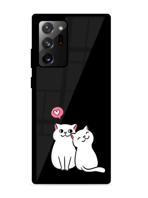 Cat Love Glossy Metal Phone Cover for Samsung Galaxy Note 20 Ultra