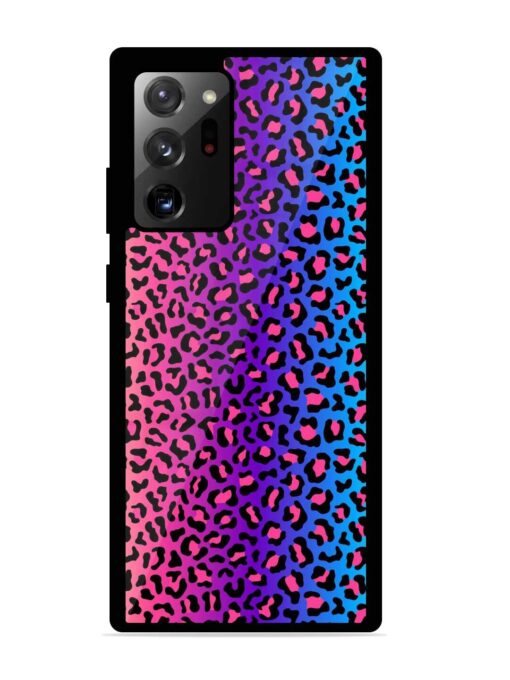 Colorful Leopard Seamless Glossy Metal Phone Cover for Samsung Galaxy Note 20 Ultra