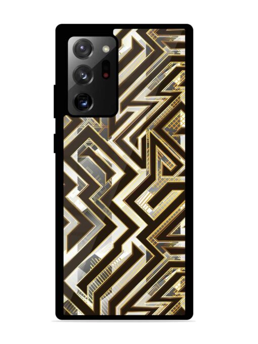 Technology Geometric Seamless Glossy Metal Phone Cover for Samsung Galaxy Note 20 Ultra Zapvi